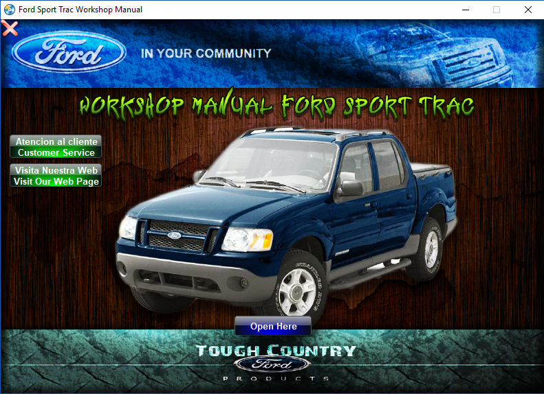 Ford Sport Trac Workshop Manual - Tutalleronline - 1