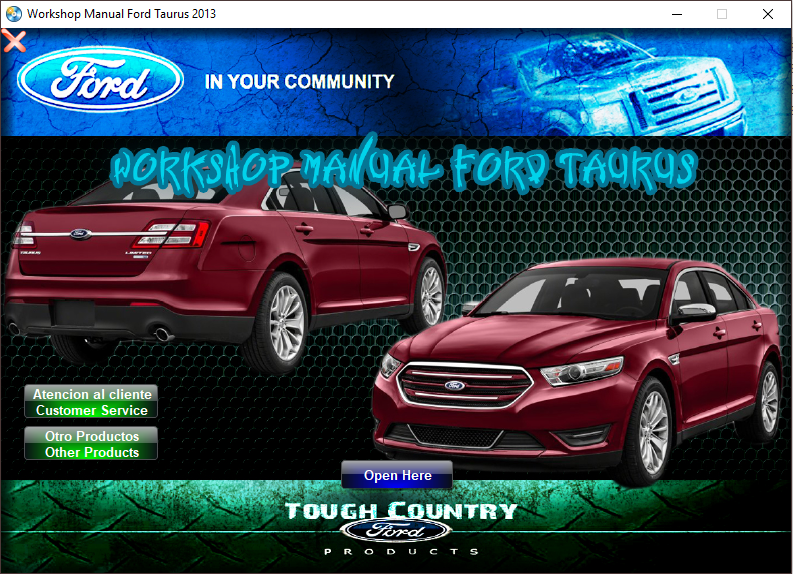 Ford Taurus 2013 workshop manual - Tutalleronline - 1