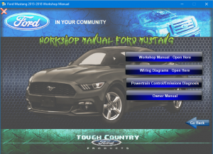 Ford Mustang 2015-2018 Workshop Manual - Tutalleronline - 2
