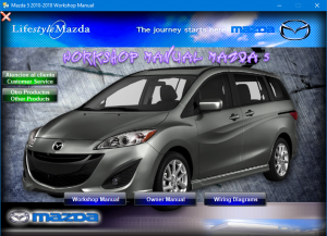 Mazda 5 2010-2018 Workshop Manual - Tutalleronline - 1