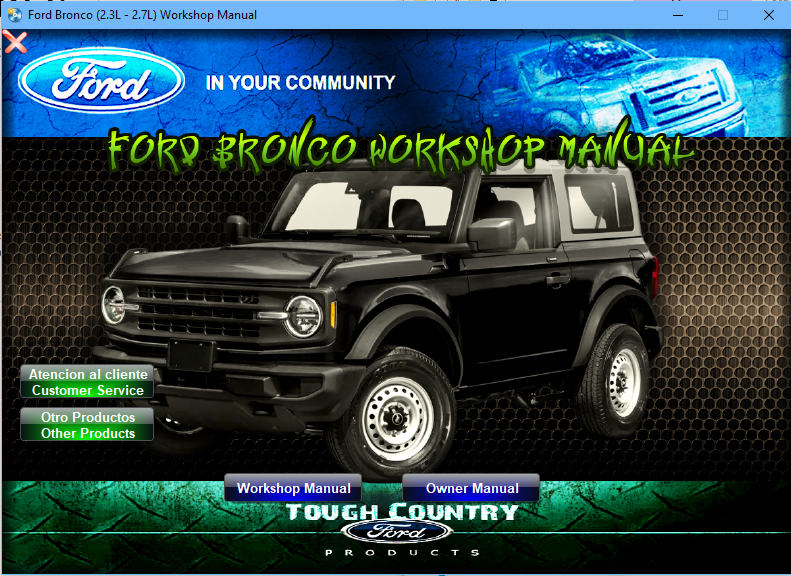 Ford Bronco Workshop Manual - Tutalleronline - 1