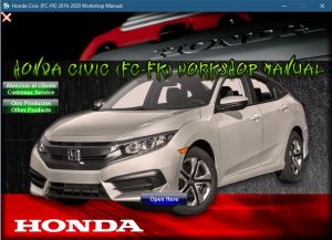 Honda Civic (FC-FK) 2016-2020 Workshop Manual - Tutalleronline - 1